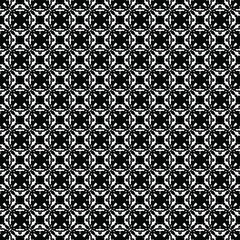 Black and white surface pattern texture. Bw ornamental graphic design. Mosaic ornaments. Pattern template. Vector illustration.