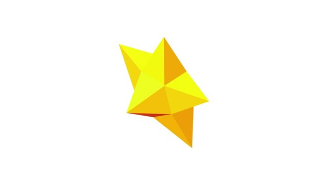 Christmas star icon animation best cartoon object on white background