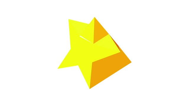 Festive five-pointed star icon animation best cartoon object on white background