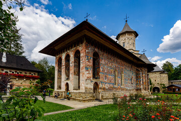 The orthodox monastery of Moldovita in Romania - obrazy, fototapety, plakaty
