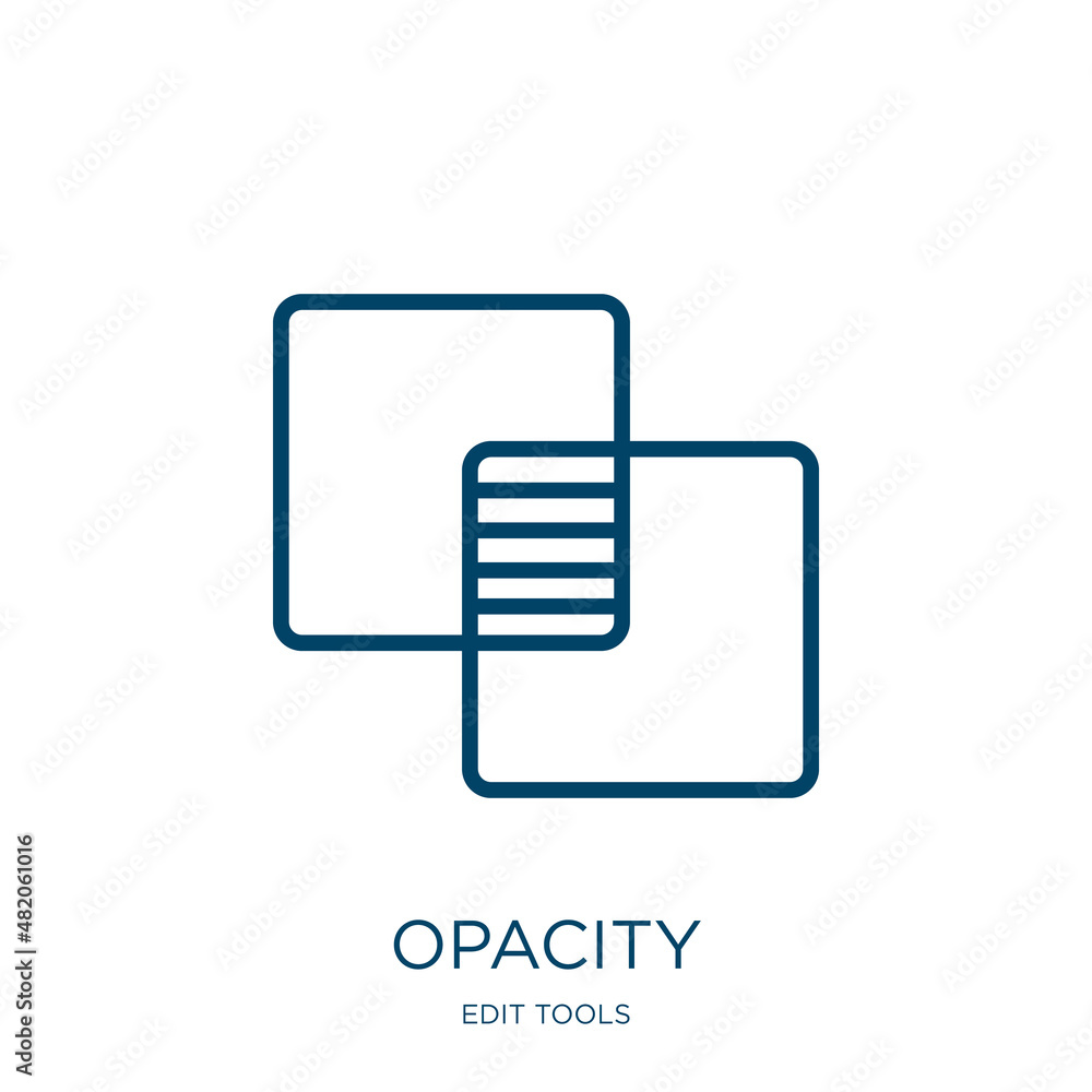 Poster opacity icon from edit tools collection. thin linear opacity, transparent, simple outline icon isola