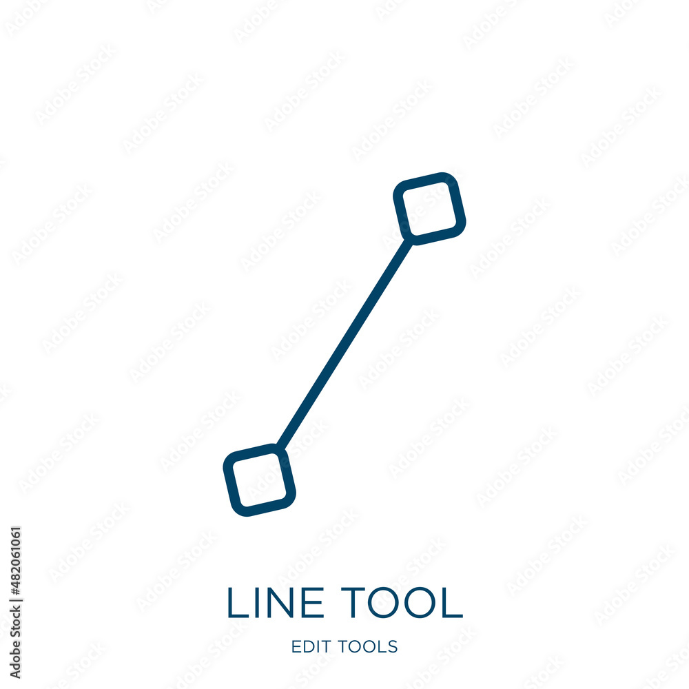 Poster line tool icon from edit tools collection. thin linear line tool, equipment, repair outline icon iso
