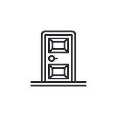 Door Icon in trendy flat style isolated on grey background. Open door symbol for your web site design, logo, app, UI. Vector illustration, EPS10.