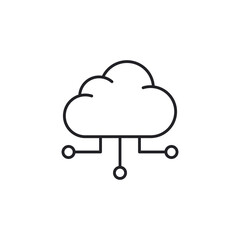 internet cloud icon. Cloud Computing, Computer cloud and Cloud Hosting related line icons. Cloud storage and Network Vector icon. Cloud computing line icon