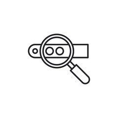 Search here. Search bar for ui. Search bar vector icons in flat design, isolated on white background. Vector illustration. Vector magnifier icon for search bar.