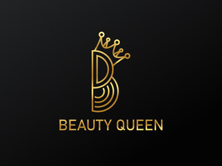 Beauty Queen Luxury Minimalist Creative Logo Design vector Template Art