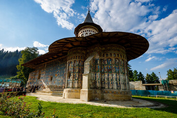 The orthodox monastery of Voronet in Romania