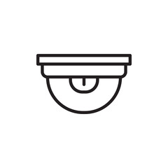 Fixed CCTV, Security Camera Icon Vector Template Illustration Design. CCTV Cameras & Security Camera Systems icon. Surveillance Cameras, CCTV Linear Icons Vector. Security System, CCTV Thin Line icon.