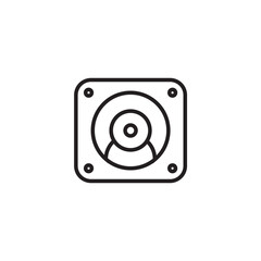 hard disk icon. Flat design style eps 10. HDD icon. Simple flat logo of hard drive disk isolated on white background. Vector illustration.