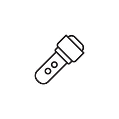 Line flashlight icon illustration isolated vector sign symbol. Line flashlight icon illustration isolated vector sign symbol