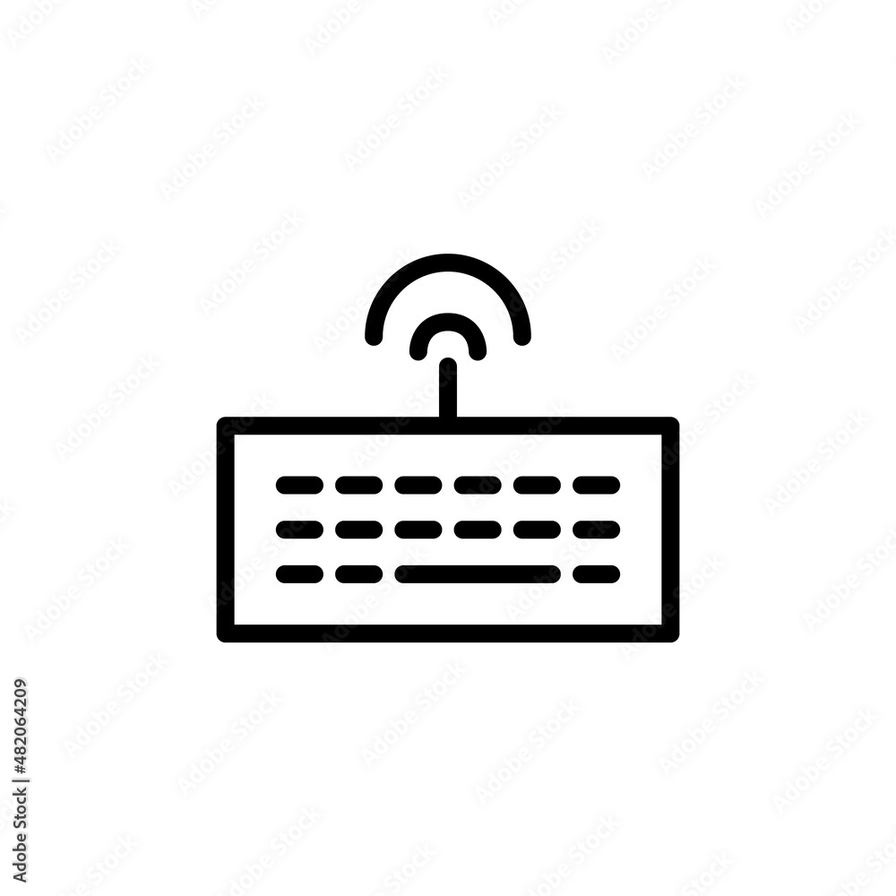 Aufkleber vector wireless keyboard icon. vector illustration. wireless keyboard icon vector from hardware netw
