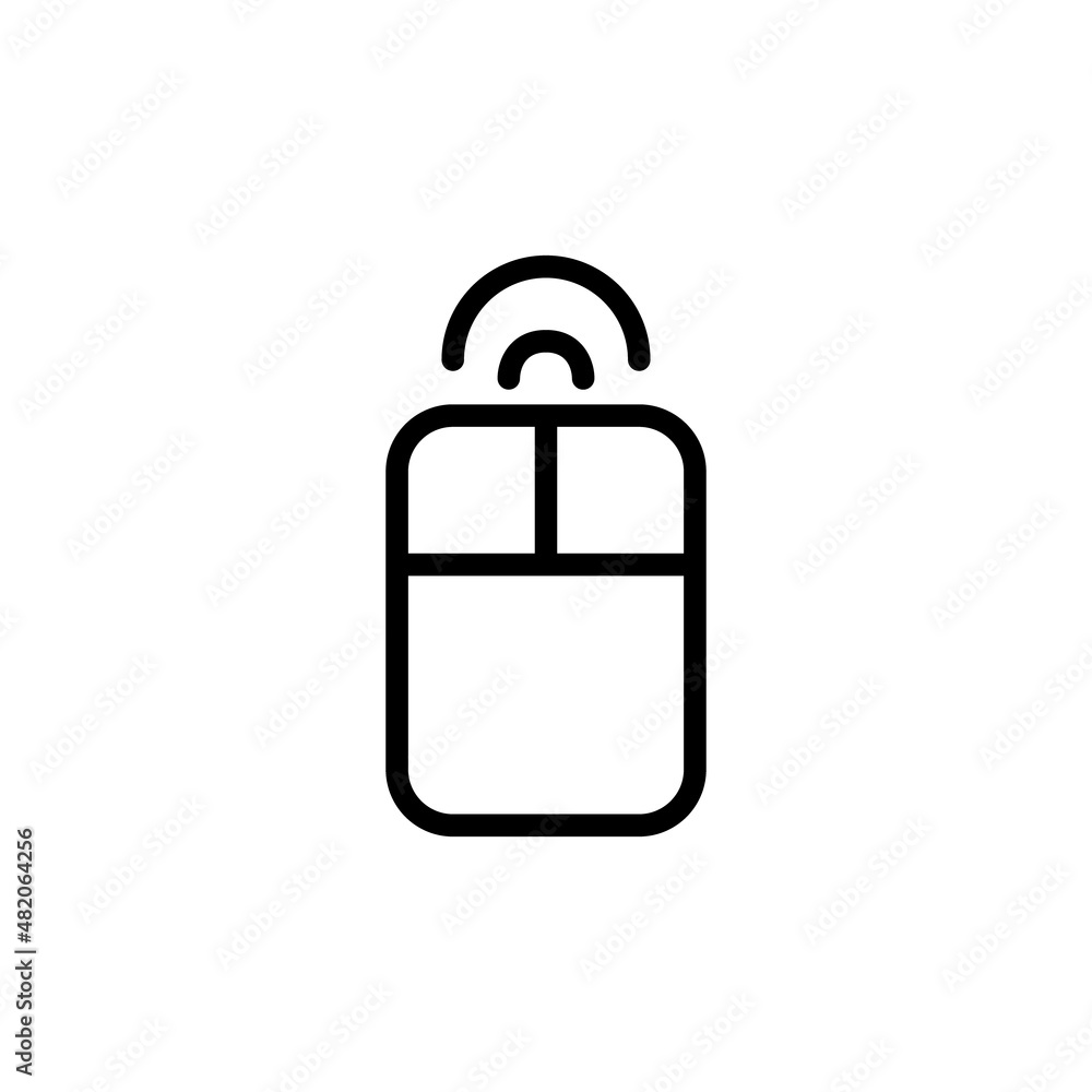 Poster wireless mouse icon. wireless mouse icon isolated on white background. wireless mouse icon. wifi mou