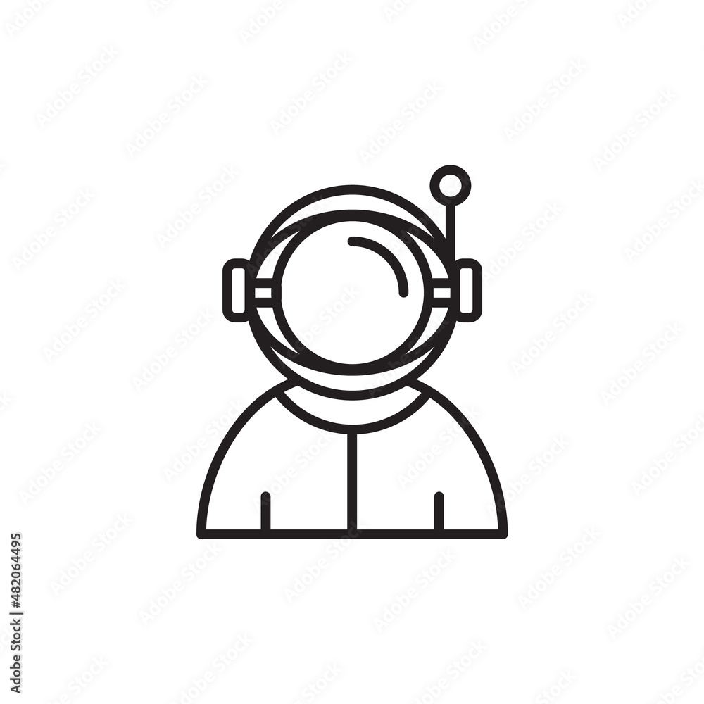 Poster astronaut icon vector from space collection. thin line astronaut outline icon vector illustration. a
