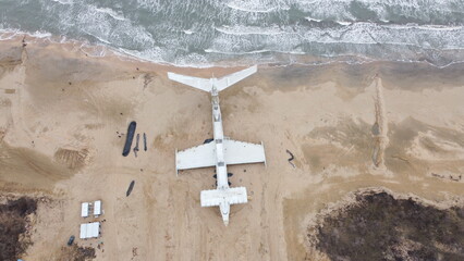 soviet aircraft on the caspian beach