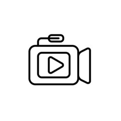 Video camera icon vector design. Flat Video camera symbol is isolated on a white background. Video camera icon. Cinema camera icon. Film camera, Movie camera icon. Vector icon EPS 10