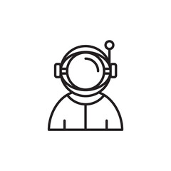 astronaut icon vector from space collection. Thin line astronaut outline icon vector illustration. astronaut icon vector from space concept. Thin line illustration of astronaut