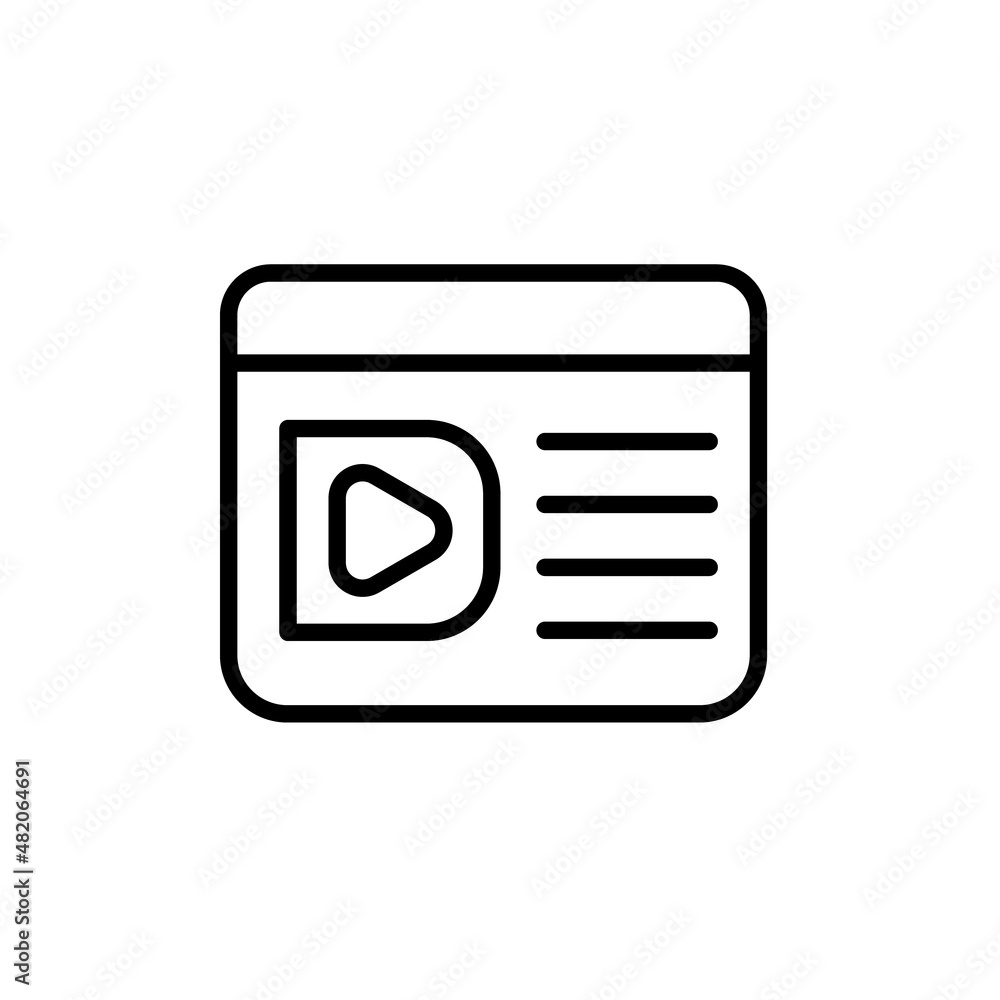 Poster landing page icon. business and finance. isolated illustration. desktop with web page. landing page 