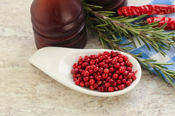 Red pepper corn seeds aroma