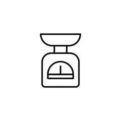 weight icon vector. scale icon vector. Weighing machine line icon. Scales icon vector. Weight scale icon