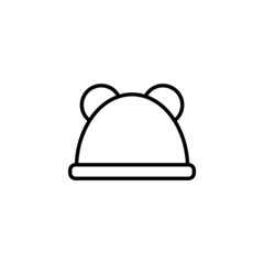 Baby hat icon vector. baby hat icon on white background. Simple element illustration from kid and baby concept