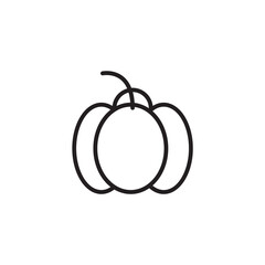 capsicum black icon vector on white background. Vector illustration icon of a pepper