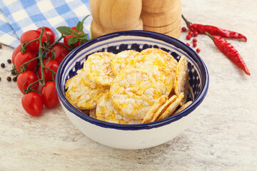 Natural organic grain rice chips