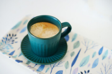 Ceramic mug with cofee