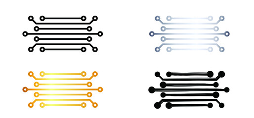 Circuit board or electronic motherboard. lines and dots connect. Vector high-tech technology data. Electrical board. digital tech. cpu, pcb printed circuit. For chip and process.   Input or output.