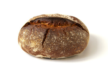 Rye bread on a white background