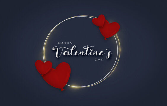 Nice valentines day background with circle