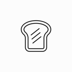 Toast bread icon line symbol. Premium quality isolated loaf element in trendy style. Toast bread icon line symbol