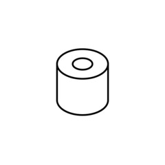 Toilet paper roll icon. Symbol for packing. Vector illustration. Vector illustration of toilet paper. Toilet supplies.