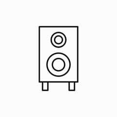 speaker vector icon, audio speaker icon. Audio speaker icon in flat style on white background vector illustration