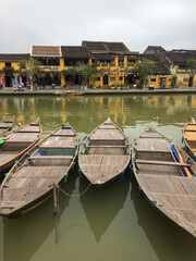 boats on the river hoi an vietnam