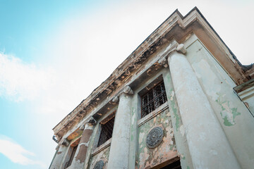 Fototapeta premium Old building without windows