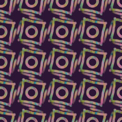 Abstract geometric pattern. Seamless bright multicolored ornament on a black background. Fashionable design of background, template, fabric, textile, wallpaper, packaging.