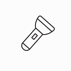 Line flashlight icon illustration isolated vector sign symbol. flashlight icon outline style design