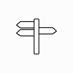 Signpost, Road Sign Icon Vector Design Template