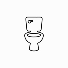 Toilet icon vector, outline logo illustration, pictogram isolated on white. Toilet Icon. Professional, pixel perfect icons optimized for both large and small resolutions.