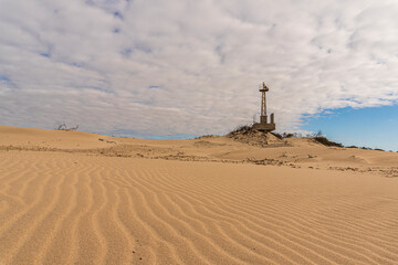 Antigua Torreta de vigilancia en la playa de Punta Boquerón (San Fernando) Cádiz