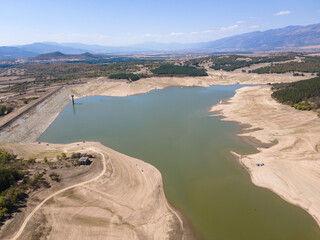 Aerial view of Domlyan Reservoir, Bulgaria