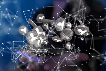 Abstract technology group and data