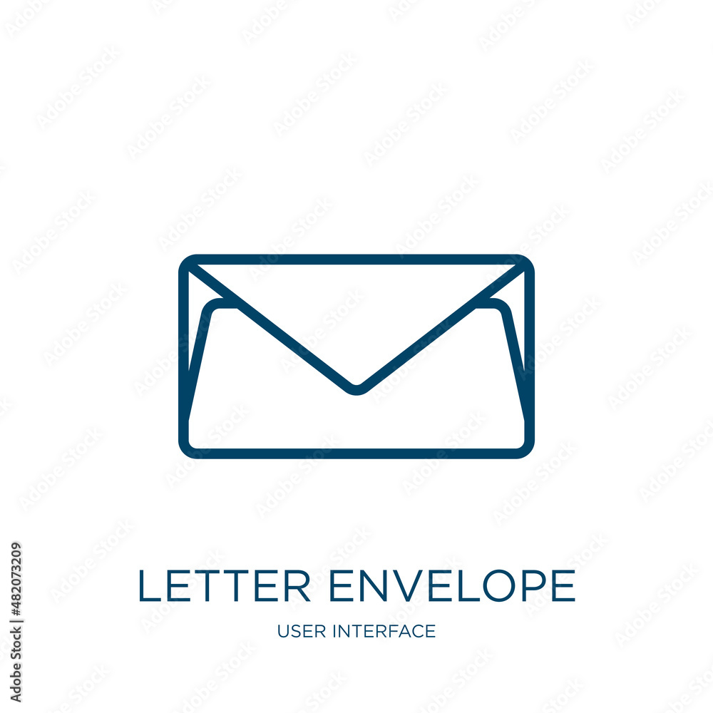 Poster letter envelope icon from user interface collection. thin linear letter envelope, mail, email outlin