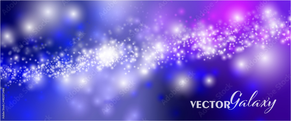 Wall mural magical color galaxy.space background ,realistic nebula and lots of shining stars. infinite universe