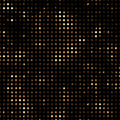 Golden shining background. Glitter abstract backdrop. Golden circles.