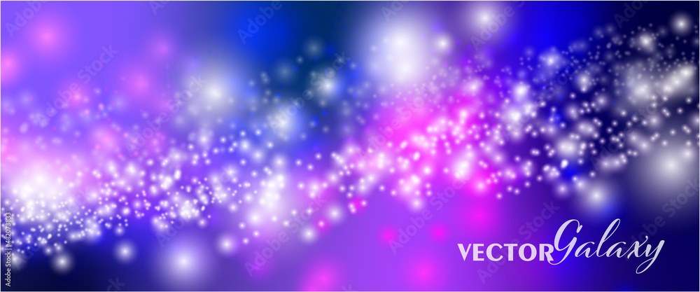 Wall mural magical color galaxy.space background ,realistic nebula and lots of shining stars. infinite universe