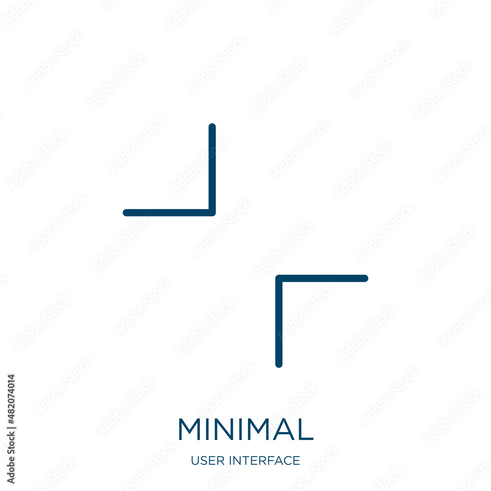 Poster minimal icon from user interface collection. thin linear minimal, simple, collection outline icon is