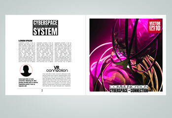 Layout ready for use for business brochure, annual report or magazine