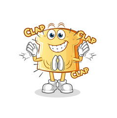 white bread applause illustration. character vector
