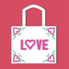 sale shopping bag Valentine's Day